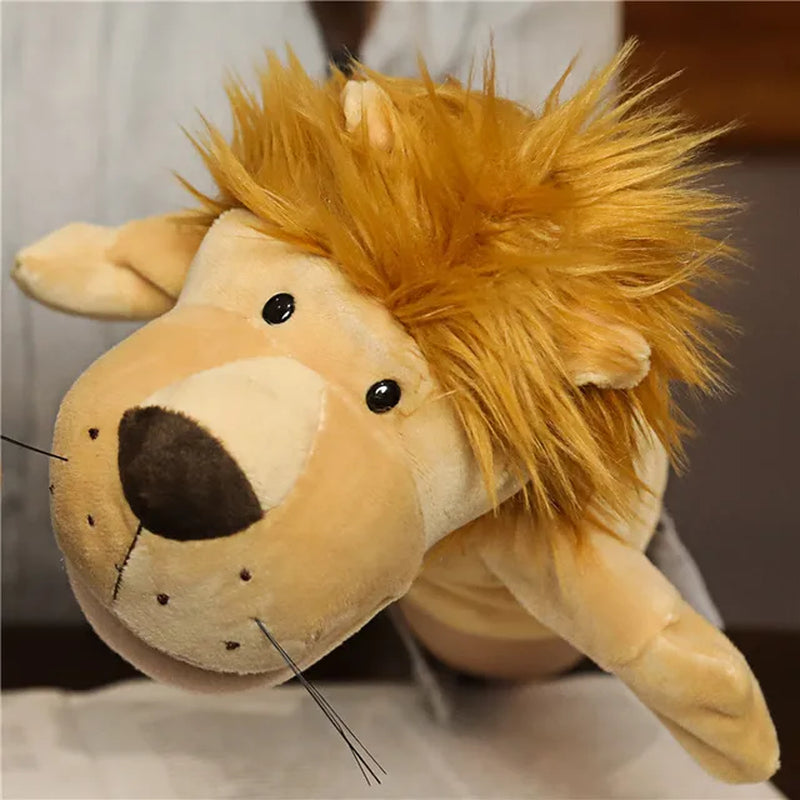 Stuffed Plush Animals Toys Hand Finger Story Puppet Kawaii Dolls Educational Baby Toys Lion Elephant Bunny Monkey Children Gifts