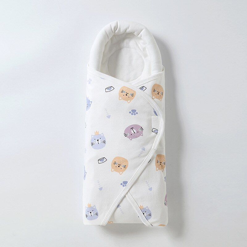 Newborn Baby Sleeping Bag Ultra-Soft Warm Blanket Pure Cotton Cocoon Infant Boys Girls Clothes Nursery Wrap Swaddle Bebe