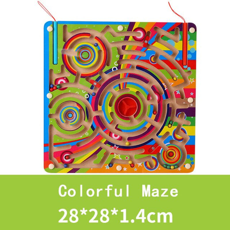 Big Size Animal Cube Puzzle Maze Toy Game Wood Magic Games Magnet for Children Adult Cube Puzzle Education Balance Magnetic Maze