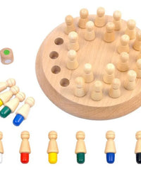 Montessori Chess Board Games for Kids Education Toys for Children Brain Teaser Wooden Toys Memory Match Chess Game Kids Game
