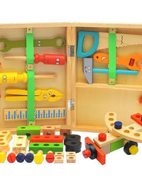 Montessori for Kid Children'S Educational Toys Chair Designer Set of Tools Wooden Toys Christmas Gifts for Girls Boys
