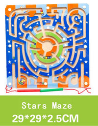 Big Size Animal Cube Puzzle Maze Toy Game Wood Magic Games Magnet for Children Adult Cube Puzzle Education Balance Magnetic Maze
