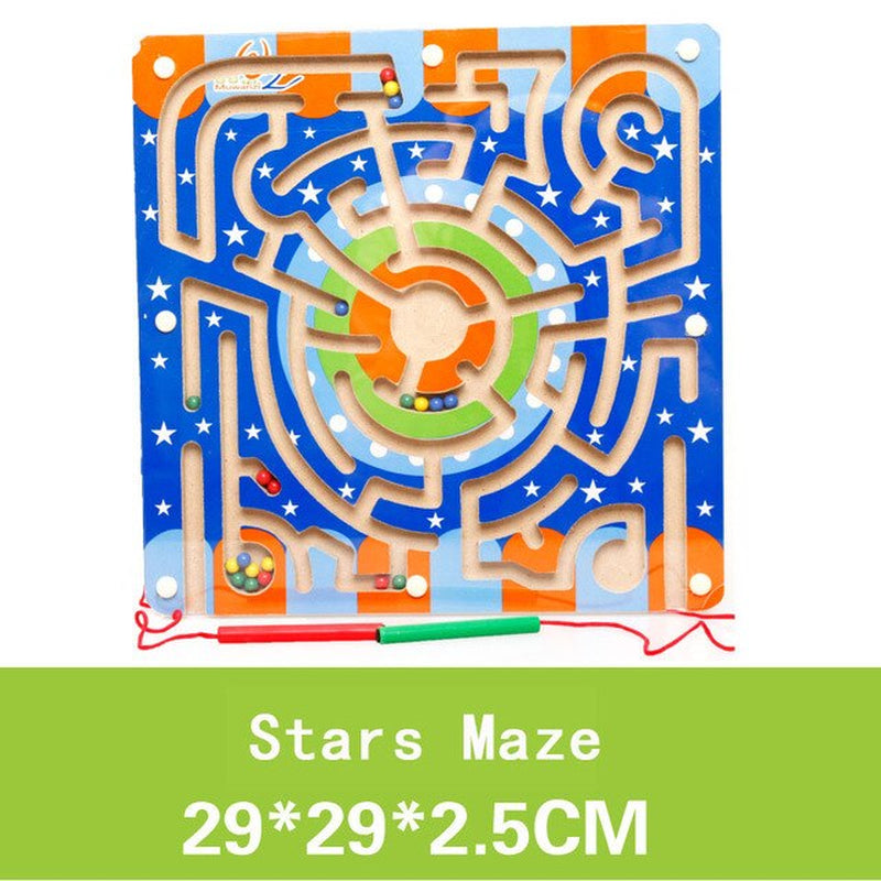 Big Size Animal Cube Puzzle Maze Toy Game Wood Magic Games Magnet for Children Adult Cube Puzzle Education Balance Magnetic Maze