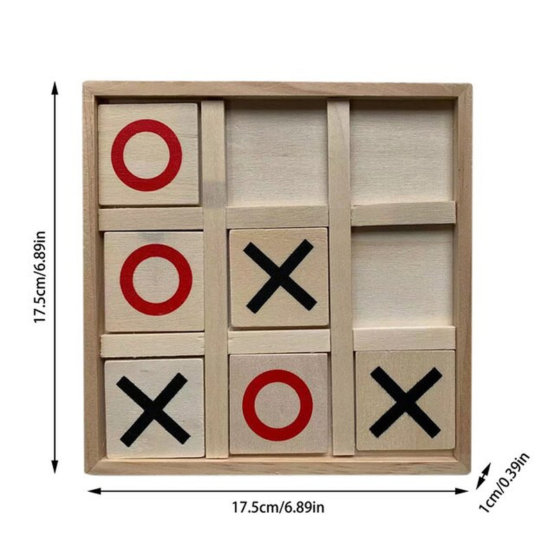 XO Wood Board Game Toy Joyful Educational Toys Concentration Logical Thinking Training Parent-Child Interactive Table Game Toy