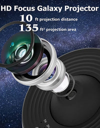 Night Light Galaxy Projector Starry Sky Projector 360° Rotate Planetarium Lamp For Kids Bedroom Valentines Day Gift Wedding Deco
