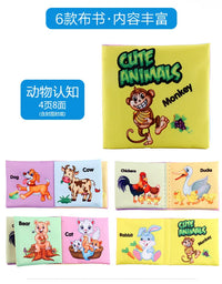 0-12Monthes Baby Cloth Book Fruits Animals Cognize Puzzle Book Infant Kids Early Learning Educational Fabric Books Toys игрушк
