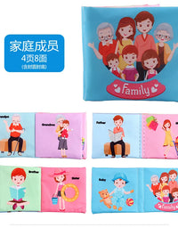 0-12Monthes Baby Cloth Book Fruits Animals Cognize Puzzle Book Infant Kids Early Learning Educational Fabric Books Toys игрушк
