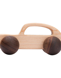 Wooden Toys Montessori Educational Maple Wood Car Children Cartoon Car Toy Baby Wood Gift For 0-4 Years Old Kids
