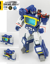 Mini Soundwave With Laserbeak Transformation MFT HS-03 HS03 Hot Soldiers G1 Pocket War Deformation Action Figure Robot Toy Gifts
