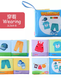 0-12Monthes Baby Cloth Book Fruits Animals Cognize Puzzle Book Infant Kids Early Learning Educational Fabric Books Toys игрушк
