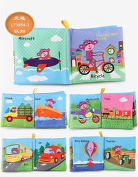 0-12Monthes Baby Cloth Book Fruits Animals Cognize Puzzle Book Infant Kids Early Learning Educational Fabric Books Toys игрушк
