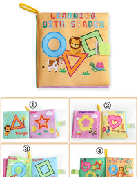 0-12Monthes Baby Cloth Book Fruits Animals Cognize Puzzle Book Infant Kids Early Learning Educational Fabric Books Toys игрушк
