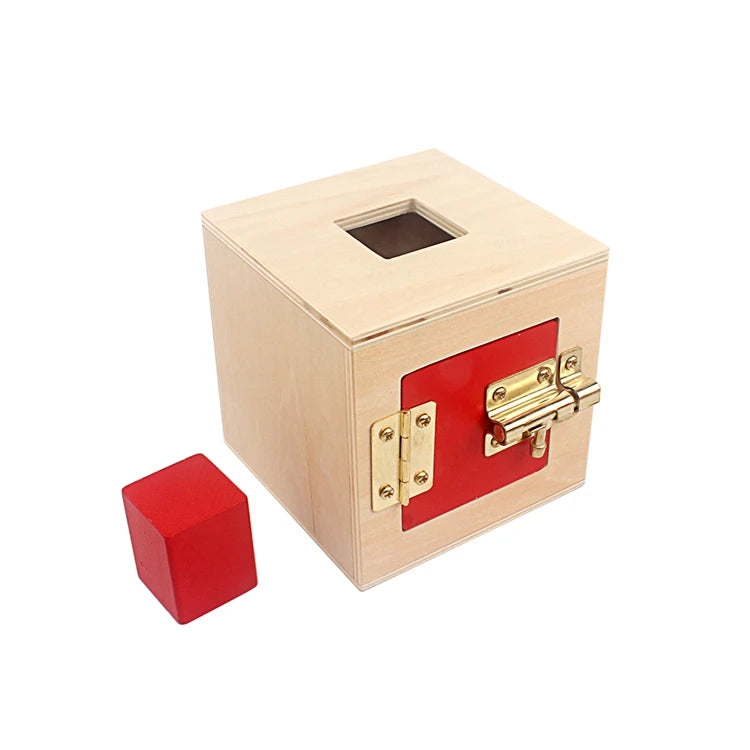 Montessori Multifunctional Lock Toys 6 Unlock Box Exercises Toys Practical Training Wooden Toys Basical Life Skill Toy Education