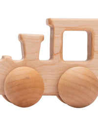 Wooden Toys Montessori Educational Maple Wood Car Children Cartoon Car Toy Baby Wood Gift For 0-4 Years Old Kids
