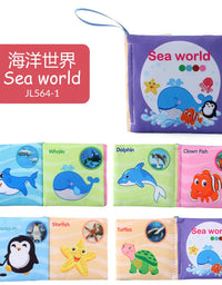 0-12Monthes Baby Cloth Book Fruits Animals Cognize Puzzle Book Infant Kids Early Learning Educational Fabric Books Toys игрушк
