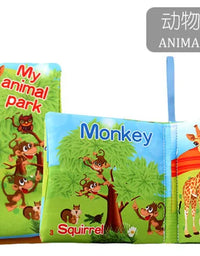 0-12Monthes Baby Cloth Book Fruits Animals Cognize Puzzle Book Infant Kids Early Learning Educational Fabric Books Toys игрушк
