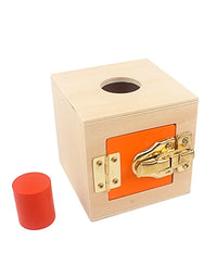 Montessori Multifunctional Lock Toys 6 Unlock Box Exercises Toys Practical Training Wooden Toys Basical Life Skill Toy Education
