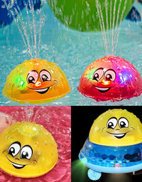 Baby Bath Toys Electric Inductive Water Spray Ball with Light Bathroom Bathtub Swimming Toys for Toddler Infant Children
