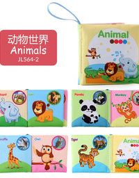 0-12Monthes Baby Cloth Book Fruits Animals Cognize Puzzle Book Infant Kids Early Learning Educational Fabric Books Toys игрушк
