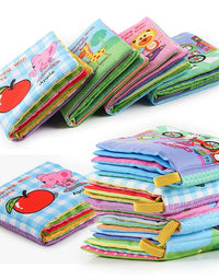 0-12Monthes Baby Cloth Book Fruits Animals Cognize Puzzle Book Infant Kids Early Learning Educational Fabric Books Toys игрушк
