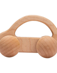 Wooden Toys Montessori Educational Maple Wood Car Children Cartoon Car Toy Baby Wood Gift For 0-4 Years Old Kids
