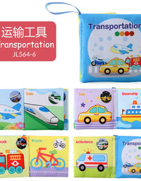 0-12Monthes Baby Cloth Book Fruits Animals Cognize Puzzle Book Infant Kids Early Learning Educational Fabric Books Toys игрушк
