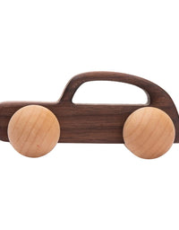 Wooden Toys Montessori Educational Maple Wood Car Children Cartoon Car Toy Baby Wood Gift For 0-4 Years Old Kids
