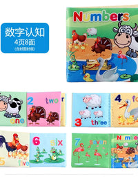 0-12Monthes Baby Cloth Book Fruits Animals Cognize Puzzle Book Infant Kids Early Learning Educational Fabric Books Toys игрушк
