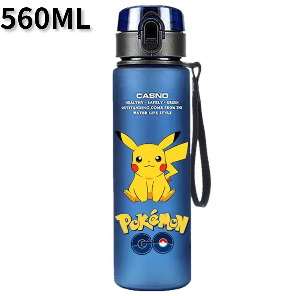 Pokemon 560ML Water Cup Anime Portable Children's Cute Pikachu Plastic Cartoon Outdoor Sports Large Capacity Water Bottle Gifts