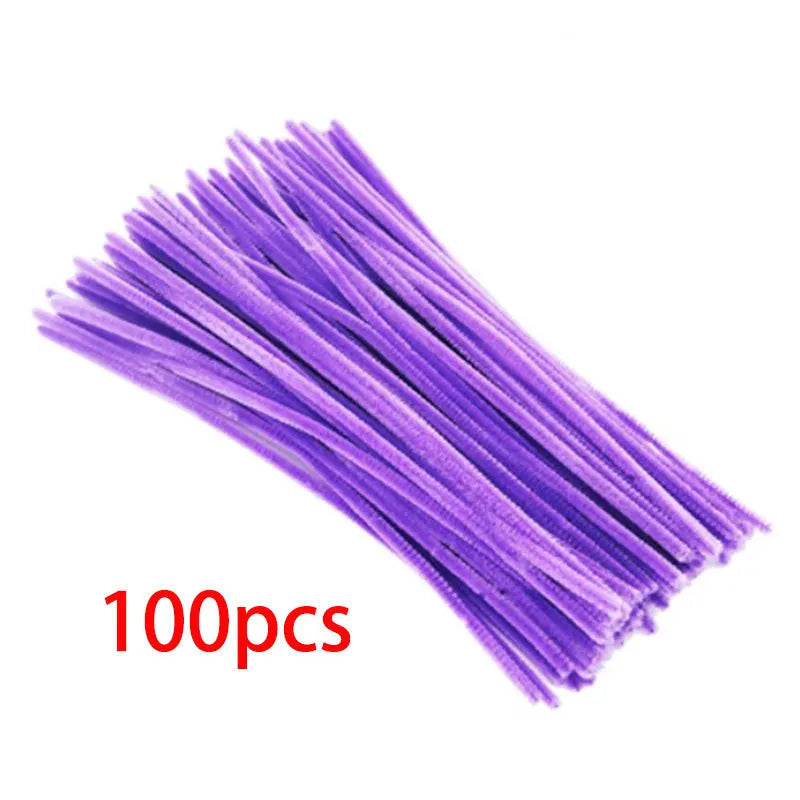 Colorful Pipe Cleaners Craft Kit Popsicle Plush Sticks Pompoms Stickers DIY Arts Supplies Children Kids Montessori Education Toy