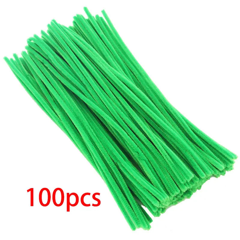 Colorful Pipe Cleaners Craft Kit Popsicle Plush Sticks Pompoms Stickers DIY Arts Supplies Children Kids Montessori Education Toy