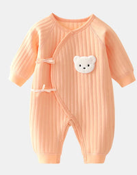 Boys Girls Bodysuit Newborn Onesie Clothes Cotton Toddler Home Wear  0-6M Thickened Spring and Autumn Clothing
