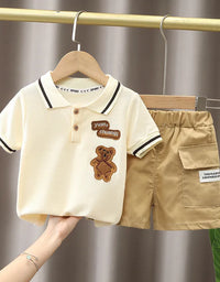 Baby Boy Clothes Set T-shirt+Shorts Kids Boy Summer Clothing Set Cute Cartoon Baby Boy Outfit Set Infant Toddler Tee Shirt Pants
