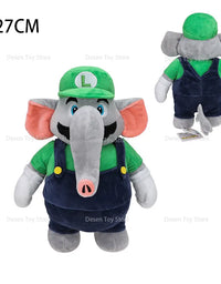 2 Styles New Mario Bros Plush Elephant Mario Elephant Luigi Stuffed Animal Doll Plushie Kids Gifts For Children Birthday
