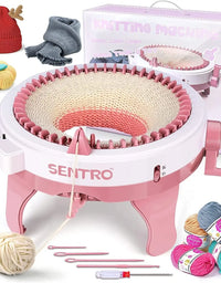 48/22 Needles Knitting Machine DIY Hand Knitting Machine Sweater Knitting Board Rotating Double Knit Loom Machine Kit For Kids
