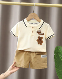 Baby Boy Clothes Set T-shirt+Shorts Kids Boy Summer Clothing Set Cute Cartoon Baby Boy Outfit Set Infant Toddler Tee Shirt Pants
