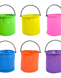 1Pc Beach Sand Play Bucket Toy Folding Collapsible Bucket Gardening Tool Outdoor Sand Pool Play Tool Toy Kids Summer Favor
