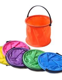 1Pc Beach Sand Play Bucket Toy Folding Collapsible Bucket Gardening Tool Outdoor Sand Pool Play Tool Toy Kids Summer Favor
