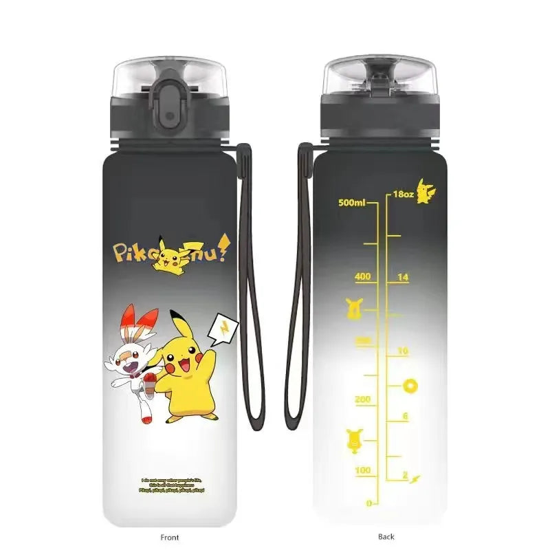 Pokemon 560ML Water Cup Anime Portable Children's Cute Pikachu Plastic Cartoon Outdoor Sports Large Capacity Water Bottle Gifts