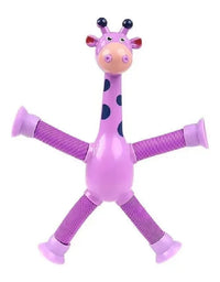 Children Suction Cup Toys Pop Tubes Stress Relief Telescopic Giraffe Hand Toys Sensory Bellows Toys Anti-stress Squeeze Toy
