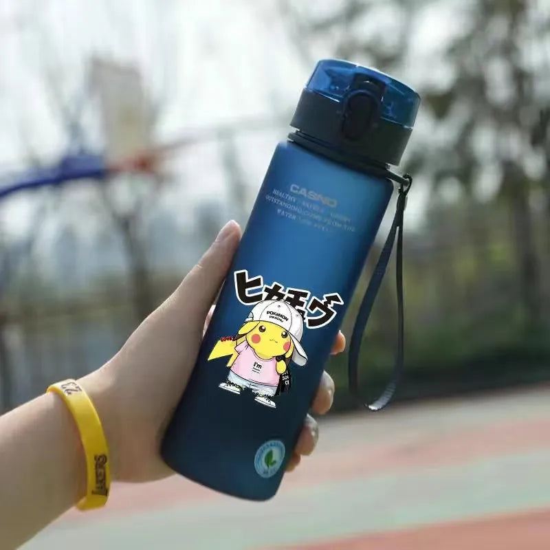 Pokemon 560ML Water Cup Anime Portable Children's Cute Pikachu Plastic Cartoon Outdoor Sports Large Capacity Water Bottle Gifts