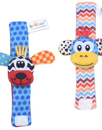 Newborn Baby Toy 0-12 Months Baby Socks Toys Baby Rattles Toys Animal Socks Wrist Strap Rattle Infant Foot Socks Bug Wrist Strap
