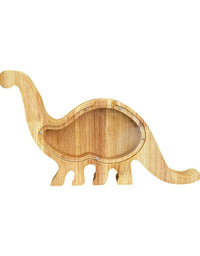 Wooden Personalized Piggy Bank, Alphabet Shape Kids Money Jar, Dinosaur Coins Saving Box,Kids Cartoon Letters Wood Money Box
