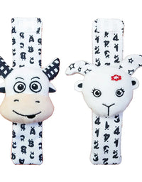 Newborn Baby Toy 0-12 Months Baby Socks Toys Baby Rattles Toys Animal Socks Wrist Strap Rattle Infant Foot Socks Bug Wrist Strap
