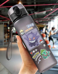 Pokemon 560ML Water Cup Anime Portable Children's Cute Pikachu Plastic Cartoon Outdoor Sports Large Capacity Water Bottle Gifts
