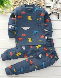 Kids Clothes Children Sets Children's Clothing Boys Girls CottonAutumn winter Clothing Pants Sleepwear Underwear Christmas Gift
