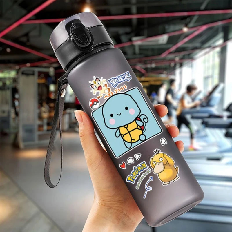 Pokemon 560ML Water Cup Anime Portable Children's Cute Pikachu Plastic Cartoon Outdoor Sports Large Capacity Water Bottle Gifts