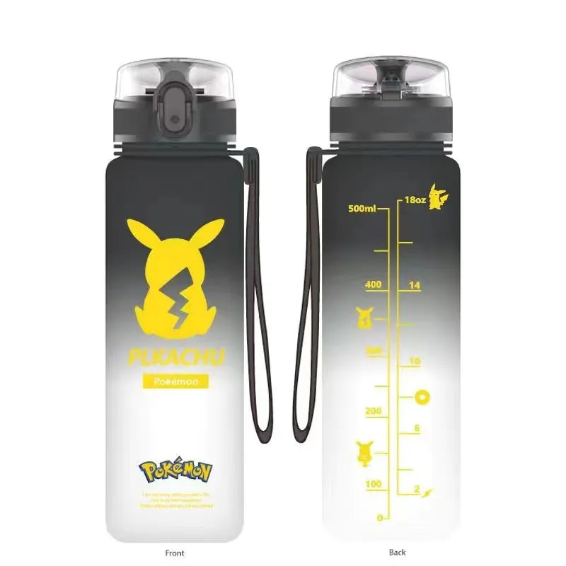 Pokemon 560ML Water Cup Anime Portable Children's Cute Pikachu Plastic Cartoon Outdoor Sports Large Capacity Water Bottle Gifts