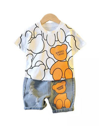 New Summer Baby Girls Clothes Suit Children Boys Fashion Cartoon T-Shirt Shorts 2Pcs/Sets Toddler Casual Costume Kids Tracksuits
