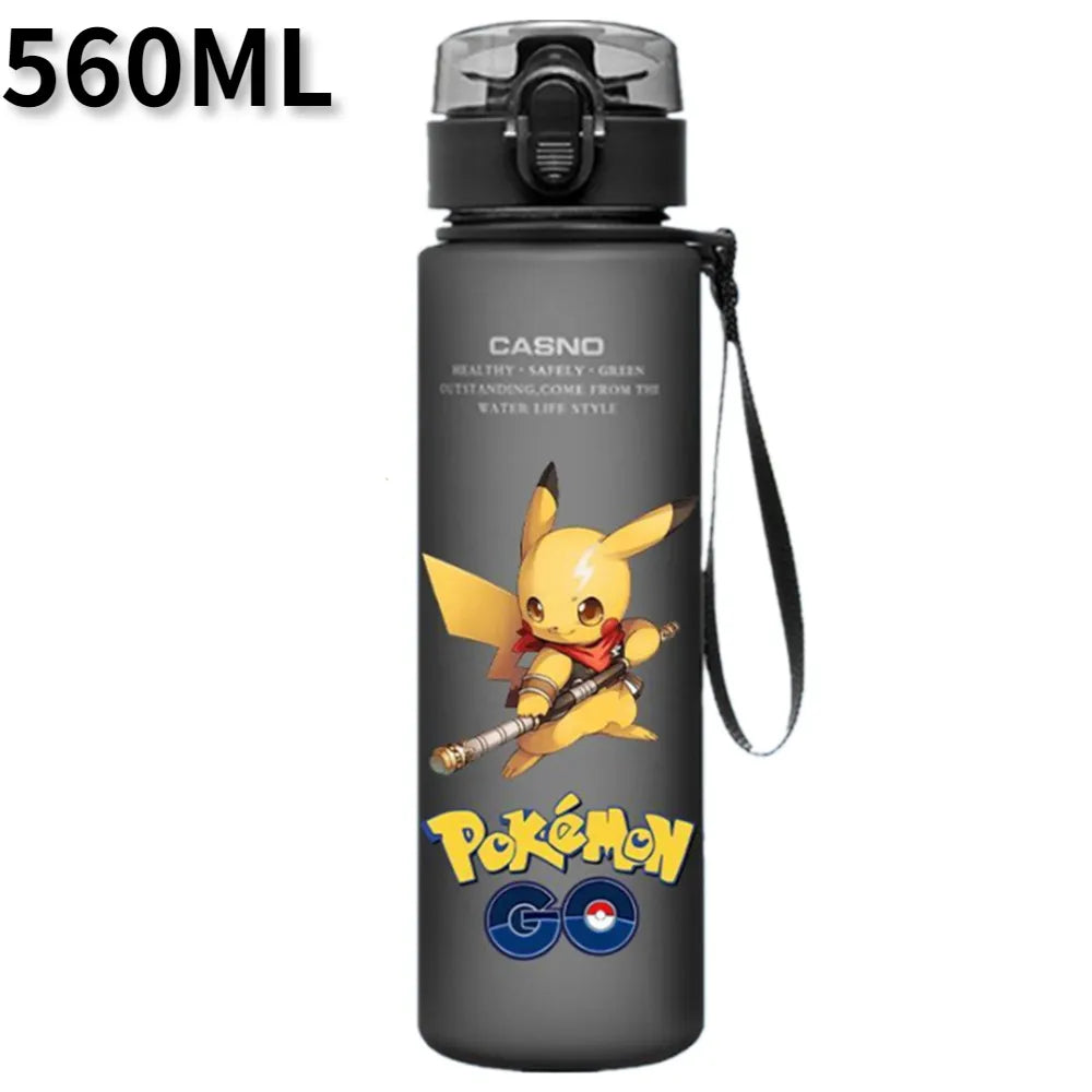 Pokemon 560ML Water Cup Anime Portable Children's Cute Pikachu Plastic Cartoon Outdoor Sports Large Capacity Water Bottle Gifts